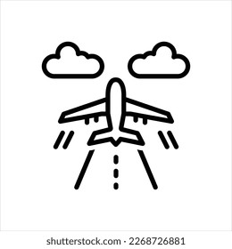Vector line icon for flights