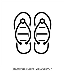 Vector line icon for flip flop