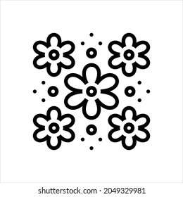 Vector line icon for floral