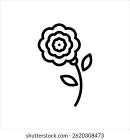 Ícone de linha de vetor para flor