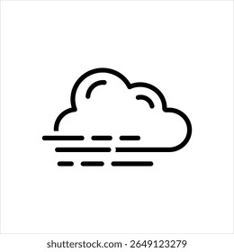 Ícone de linha de vetor para nevoeiro