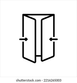 Vector line icon for fold