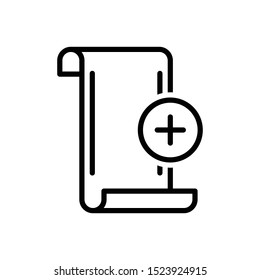 Vector line icon for folder