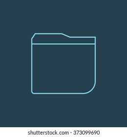 Vector Line Icon Of Folder. Eps-10.