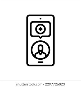 Vector line icon for following