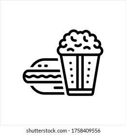 Vector line icon for food