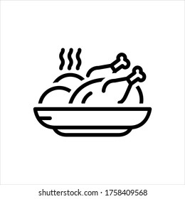 Vector line icon for food