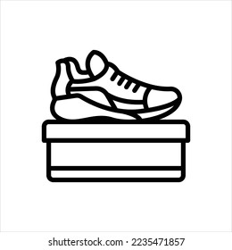 Vector line icon for footwear