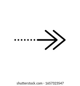 Vector line icon for forward arrow