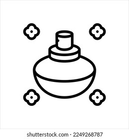 Icono de línea del vector para fragancia