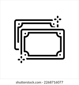 Vector line icon for frames