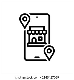 Vector line icon for franchise