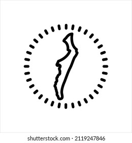 Icono de línea de vector para fraser