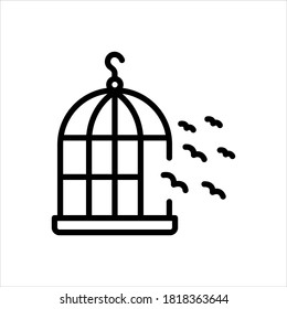 Vector line icon for freedom