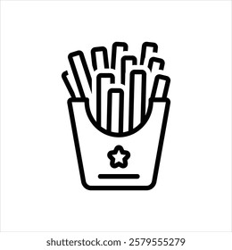 Vector line icon for fries