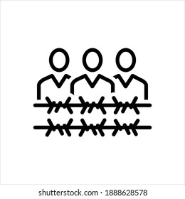 Vector line icon for frontier