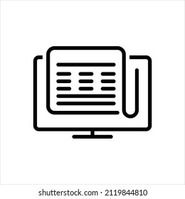 Vector line icon for frontpage