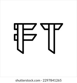 Vector line icon for ft