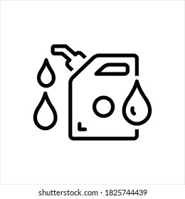Vector line icon for fuel