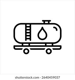 Vector line icon for fuel tank