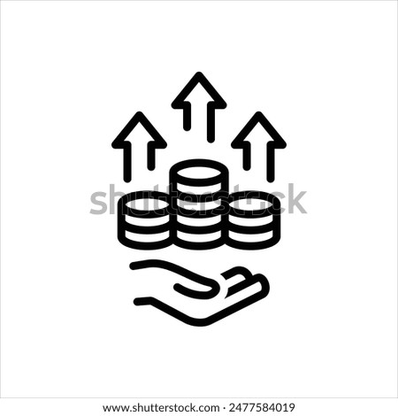 Vector line icon for fund raising