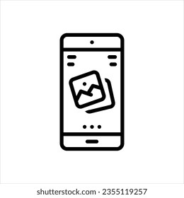 Vector line icon for gallery