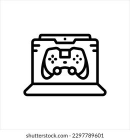 Vector line icon for gaming