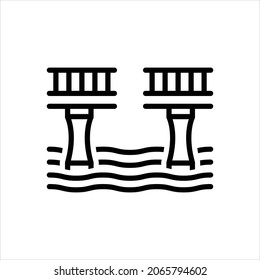 Vector line icon for gap