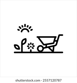 Vector line icon for gardening
