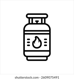 Vector line icon for gas