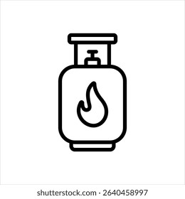 Vector line icon for gas