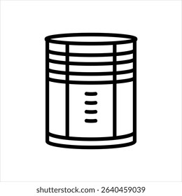 Vector line icon for gas holder