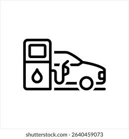 Vector line icon for gas share