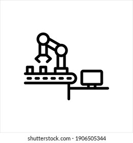 Vector line icon for gauge