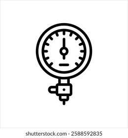 Vector line icon for gauge
