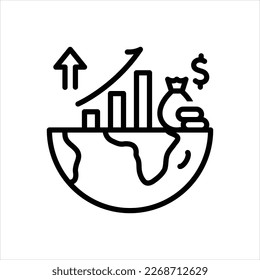 Vector line icon for gdp