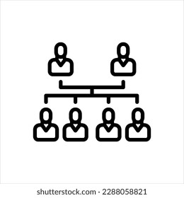 Icono de línea del vector para la genealogía