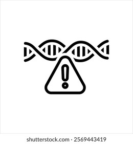 Vector line icon for genetic risk