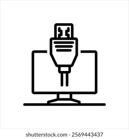 Vector line icon for genetic risk