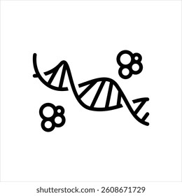 Vector line icon for genetics