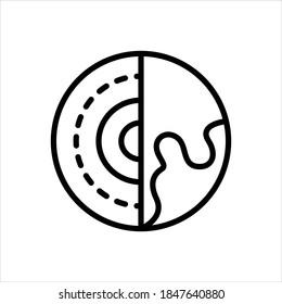 Vector line icon for geology