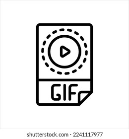 Icono de línea de vector para gif
