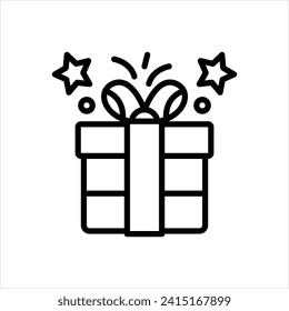 Icono de línea de vector para regalo