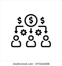 Vector line icon for gig