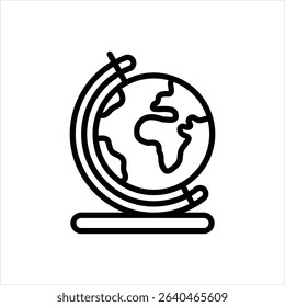 Vector line icon for globe