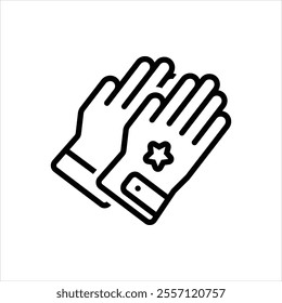 Vector line icon for gloves