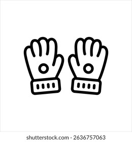 Vector line icon for gloves