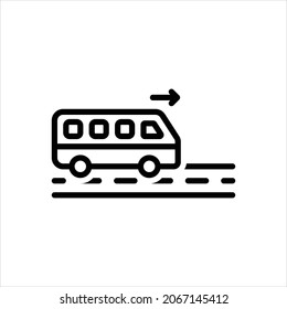 Vector line icon for go