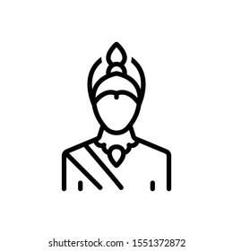 Vector line icon for god