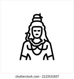 Vector line icon for gods
